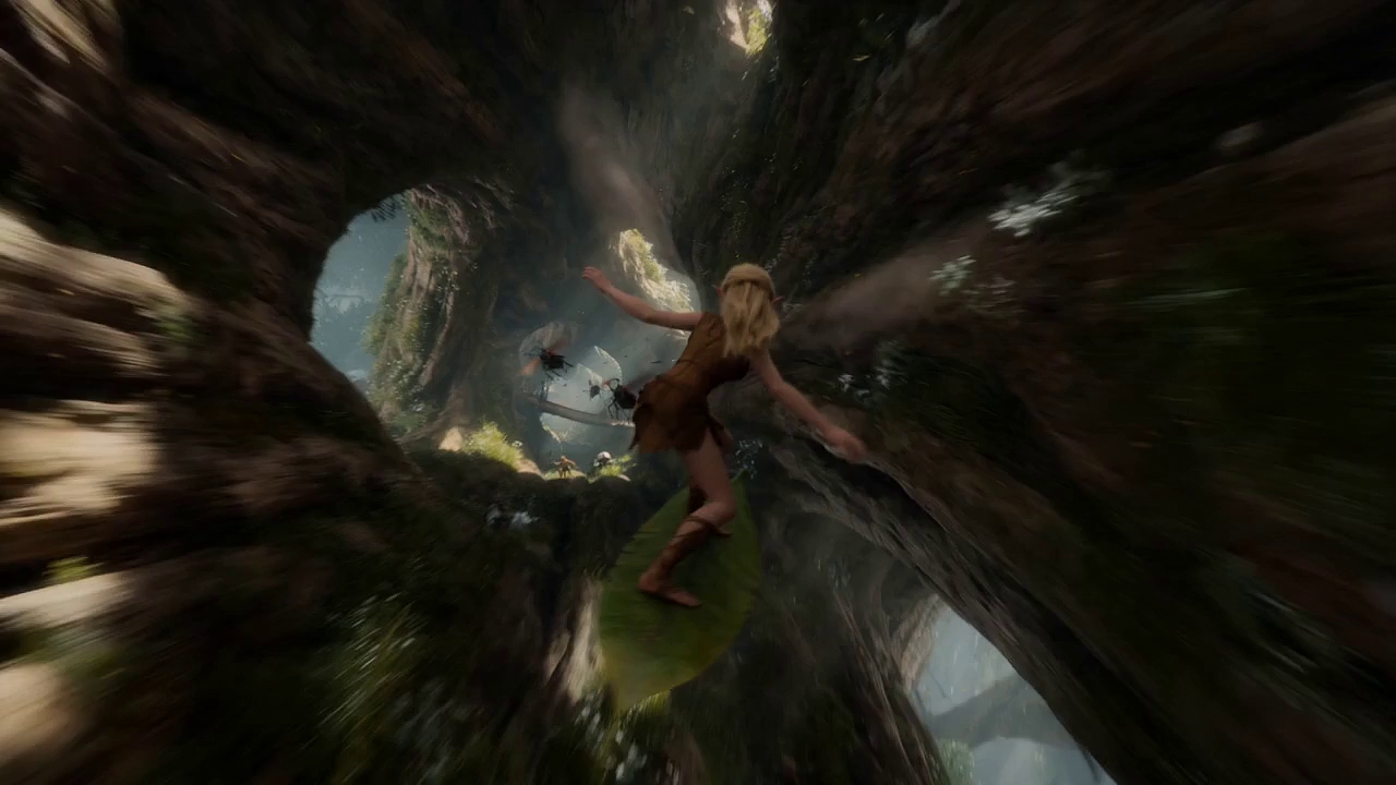 Fairy Glide - A fairy glides through a hidden forest kingdom on a floating leaf.